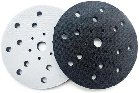 Taicols 2 Pcs Soft Sponge Interface Pad Hook & Loop Sanding Disc, 6 in 21 Holes for Sanding Machines Replacement Polishing Cushion Pad Sanding Soft Pad Buffer Foam Cushion Pads Hook Loop Backing Pad