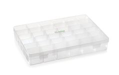 Clazkit Plastic 36 Grid Cells Multicolorpurpose Jewellery Organizer Rectangular Storage Box, with Adjustable Dividers, Transparent Storage Organizer Box for Jewelry Beads Earring