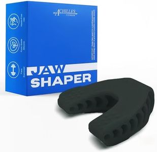 Achilles Fitness Jaw Exerciser Slim & Tone Jawline/Double Chin Reducer-Helps Reduce Teeth Grinding & Stress-Facial Toner/Look Youthful & Slimmer (Black)