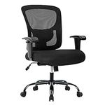 BestOffice Big and Tall 400lb Office Chair, Ergonomic Executive Desk Chair Rolling Swivel Chair Adjustable Arms Mesh Back Computer Chair with Lumbar Support Task Chair for Women, Men (Black)