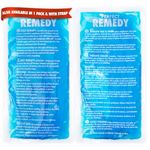 Perfect Remedy Gel Ice Pack Hot & Cold Compress, Reusable Injury Ice Pack for Pain Relief Aid, Soothing Soft Gel for Soreness Muscle Strain conditions, Hot Water Bottles Alternative (2Pk, Blue, Large)