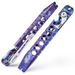 TISUR Titanium EDC Pry Bar, Keychain Pry Bar Multitool With Bottle Opener, Pocket Small Crowbar for Men Outdoor