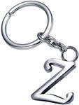morel Z ALPHABET LETTER METAL KEYCHAIN USE FOR CAR, BIKE, SCOOTY, HOME, OFFICE PREMIUM CHROME SILVER PLATED FOR MEN & WOMEN.