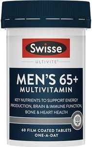 Swisse Ultivite Men's 65+ Multivitamin - with Vitamins & Minerals to Support Energy Production, Bone Strength, Heart Health & Eye Health - 60 Tablets