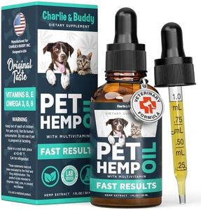 Charlie & Buddy Hemp Оil for Dogs Cats - Helps Pets with Аnxiеty, Pаin, Strеss, Slееp, Аrthritis, Sеizures Rеlief - Нiр Jоint Hеalth - Cаlming Trеats