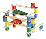 Hape Quadrilla Wooden Marble Run Builder-Vertigo-High Quality Wooden Safe Play-Smart play for Smart Family-Quality Time Playing Together