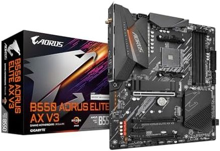 GIGABYTE B550 AORUS Elite AX V3 Motherboard, Supports AMD AM4 Ryzen 5000 Processors, ATX, DDR4, Dual M.2, SATA 6Gb/s, 2.4/5 GHz Dual-Band, 2.5 GbE LAN, PCIe 4.0
