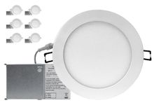 YUURTA (6-Pack) 6-Inch 15W LED Downlight (Canless Pot Light) Color Selectable 2700K/3000K/3500K/4000K/5000K 990Lm Dimmable Ceiling Recessed Slim Light Panel ETL Listed Energy Star IC Rated (5CCT)