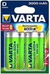 Varta Power Accu D 3000 mAh – Battery/Rechargeable Battery (Nickel-Metal Hydride (NiMH), Blue, Green, (D)