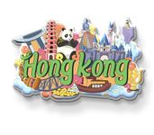 Nivaraprint HONG KONG Country Theme Souvenir Wooden Fridge Magnet for Refrigerator - HONG KONG Printed Stylish Magnet for Fridge Decoration