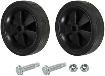 PATIKIL 4.5" Air Compressor Wheels, 2 Pcs Universal Air Compressor Wheel Replacement Parts with 0.5" Dia. Hole for Easy Mobility, Black
