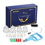 WADEO Cupping Therapy Sets，Chinese Cupping Therapy Professional Acupoint 12 Cups Sets with Pump and Extension Tube for Body Massage, Pain Relief, Physical Therapy, Improve Your Health