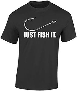 Baddery Camiseta: Fish it - Pescado - Pescador/T-Shirt Unisex/Trabajo/Pesca/Regalo para Pescador (L)
