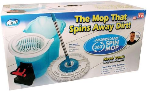 Telebrands Hurricane 360 Spin Mop - Blue Microfiber Head - 3 Count Mop Set