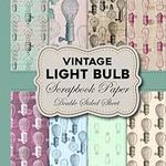 Vintage Light Bulb Scrapbook Paper 