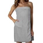 HOMELEVEL Towel Wrap - For Women and Men - 100% Cotton Body Towelling with Hook and Loop Fastener - Shower Bath Gym Sauna