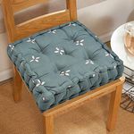 RRC Super Soft Microfiber Cotton Square Floor Pillow Tufted Cushion Thick Chair Cushion, Printed Seat Cushion,Pack of 1 Chair Cushion 16X16 (Inches) 41X41 (Cm), Grey