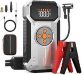 ZKpilse Car Jump Starter with Air Compressor, 4000A 12V Portable Jump Starter (All Gas/9L Diesel), Car Battery Jump Box with 150 PSI Tire Inflator, 3 Modes Flashlight, Storage Case, Jumper Cables