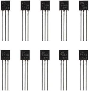 BOJACK 2N7000 MOSFET Transistor 200mA 60V N-Channel Feld Effect Transistor TO-92 (Pack of 100 Pcs)