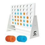 Cipton Gaming 4 in a Row Jumbo Connect Set Game, Great for a Family and Friends Group Games, Connect Colors 4 Across, Includes a Full Size 29.5” Counter Board & 42 Discs, Outdoor & Indoor Games