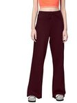 SAKHWALA Woman's & Girl's Regular Loose Fit Track Pants Casual Wear/Pyjama (in, Alpha, XL, Regular, Wine)