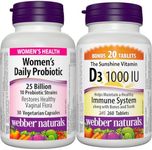 Webber Naturals Probiotic Women's Daily + Vitamin D3 1000 IU Bundle