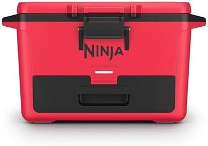 Ninja FrostVault 50qt Hard Cooler with Dry Zone | Integrated Fridge-Temp Dry Storage Drawer | Premium Heavy-Duty Insulated Cooler | Keeps Ice Cold for Days | True Red | FB151RD1