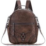 Small Backpack Purse for Women,VASCHY Cute Vegen Leather Mini Backpack for Lady with Guitar Shoulder Bag Handbag Strap Coffee