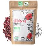 ORIGEENS HIBISCUS TEA Organic 200g | Hibiscus Flower for Infusions, Iced Tea, Karkade | Dried Hibiscus Flowers, Draining Detox Treatment