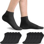 Loiluliy 10 pairs of trainer socks, black, 47/50 cm