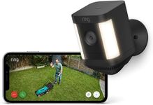 Ring Spotlight Cam Plus Wired | Outdoor Security Camera 1080p HD Video, Two-Way Talk, Night Vision, LED Spotlights, Siren, alternative to CCTV system | 30-day free trial of Ring Subscription