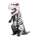 Spooktacular Creations Inflatable Halloween Costume Skeleton Dinosaur Full Body Skeleton T-Rex Inflatable Costume - Child