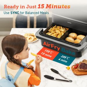 COSORI Dual Air Fryer 10L – Large Capacity Oil-Free Cooker