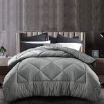 200/400 / 700GSM Grey Bamboo Microfiber Microfibre Quilt Duvet Cover Doona Winter Summer (400GSM, Super King)