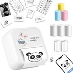 SEZNIK Mini Printer, Inkless, Bluetooth, Portable Pocket Printer, Compatible with Android, iOS Mobile. 1 Year Warranty (MiniX-White)