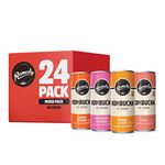 Remedy Kombucha Tea - 4 Flavour Mixed Pack - Sparkling Live Cultured Drink - Naturally Sugar Free Soft Drink - Prime Probiotic Drink for Gut Health - 24 x 250ml