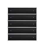 Nameplate Holder Wall or Door 5Pack (Black, 2" × 10")