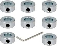 Befenybay 8pcs 1/2" Bore Shaft Collar Lock Collar Zinc Plated Solid Steel with Set Screw