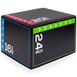 BalanceFrom 3 in 1 20 Inch 24 Inch 30 Inch Foam Plyometric Box Jumping Exercise (Regular, 16 Pounds)