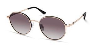 GUESS Women's Classic Round Sunglasses, Gold/Smoke Mirror, 51mm