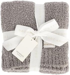Saranoni Bamboni Luxury Baby Blanket | Cozy & Soft Plush Receiving Blankets | Perfect for Girls & Infant Baby Boy Blankets | Gray - 30” x 40”