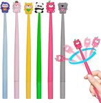 Cute Cartoon Animal Shaking Gel Pens 0.5mm, Black Ink Gel Writing Pens for Office Back to School Supplies Students Children Gift, 6 Count