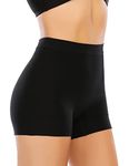 Seamless Shapewear Shorts for Women Tummy Control Knickers Shaping Underwear Slimming Boxer Shorts (#1 Black (Light Control), XL)