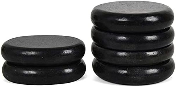 June Fox Hot Stones Massage Set, 6 Pack Basalt Stones for Home Spa