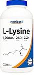 Nutricost L-Lysine 1000mg, 240 Tabl