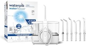 Waterpik ION Professional Water Flosser, Rechargeable and Portable for Teeth, Gums, Braces, 10 Settings, 7 Flossing Tips For Multiple Users And Needs, ADA Accepted, WF-12 White, Packaging May Vary