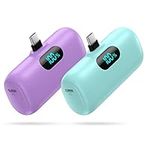 [2-Pack] Mini Portable Charger 5000