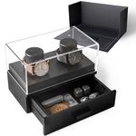 Display Your Favorite Watches with The Weekender – Handcrafted Watch Display Case for 2 Watches – Unique Bithday Gift for Men – Wooden Mens Watch Box & Watch Case – Lifetime Assurance Included