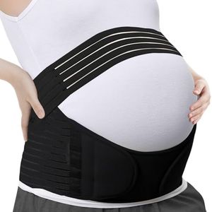 APKOL Ceinture De Grossesse Soutien Abdominal,Bande De Ventre De Maternité Pour Grossesse Soulager La Douleur Dorsale Pelvienne,Bandes de soutien pelvien,Ceinture De Maintien Du Ventre,Noir,M