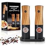 Electric Pepper Grinder Salt Mill: - Salt and Pepper Grinder with Ceramic Grind Portable Button Switch Battery Powered Salt Pepper Grinders Set Adjustable Coarseness Seasoning Mill